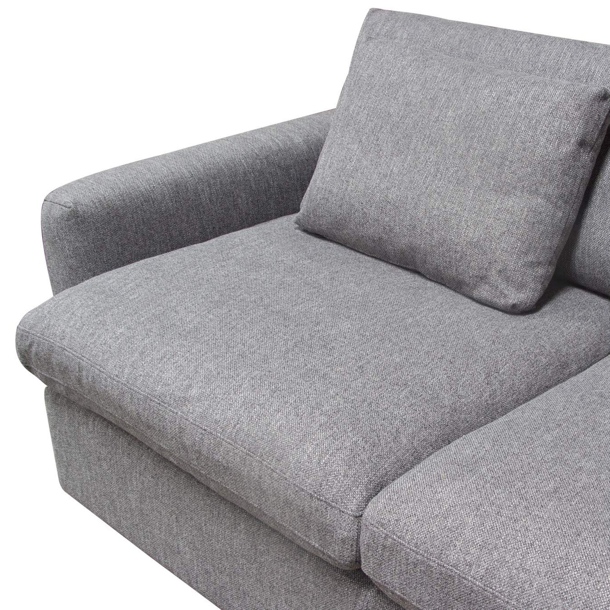 ARCADIAGR2PC Arcadia 2pc Reversible Chaise Sectional W/ Feather Down Seating In Grey Fabric