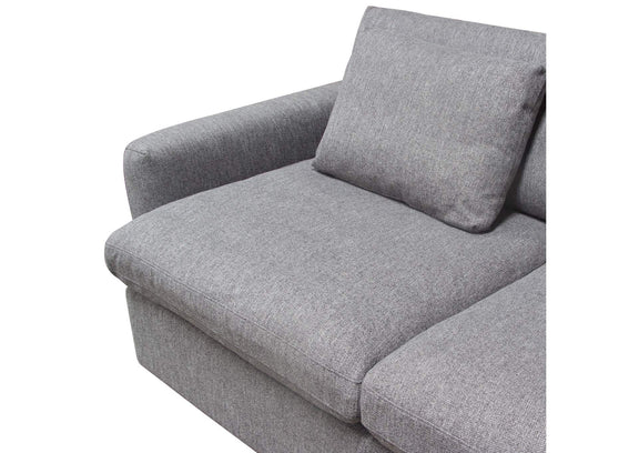 ARCADIAGR2PC Arcadia 2pc Reversible Chaise Sectional W/ Feather Down Seating In Grey Fabric