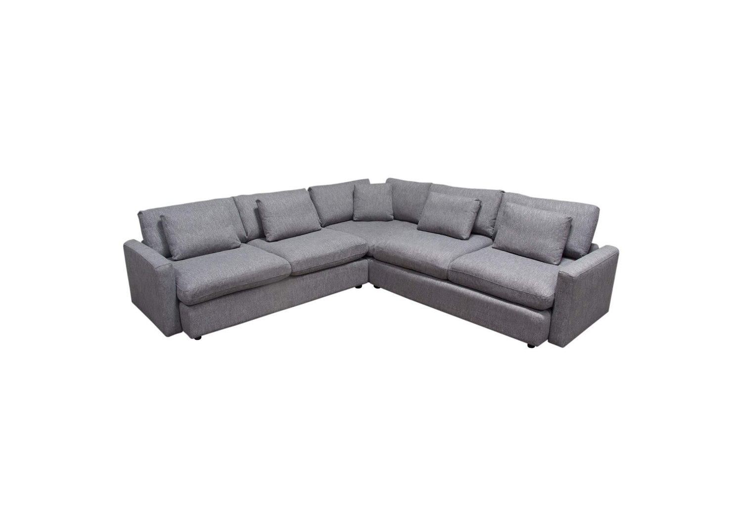 ARCADIAGR3PC Arcadia 3pc Corner Sectional W/ Feather Down Seating In Grey Fabric