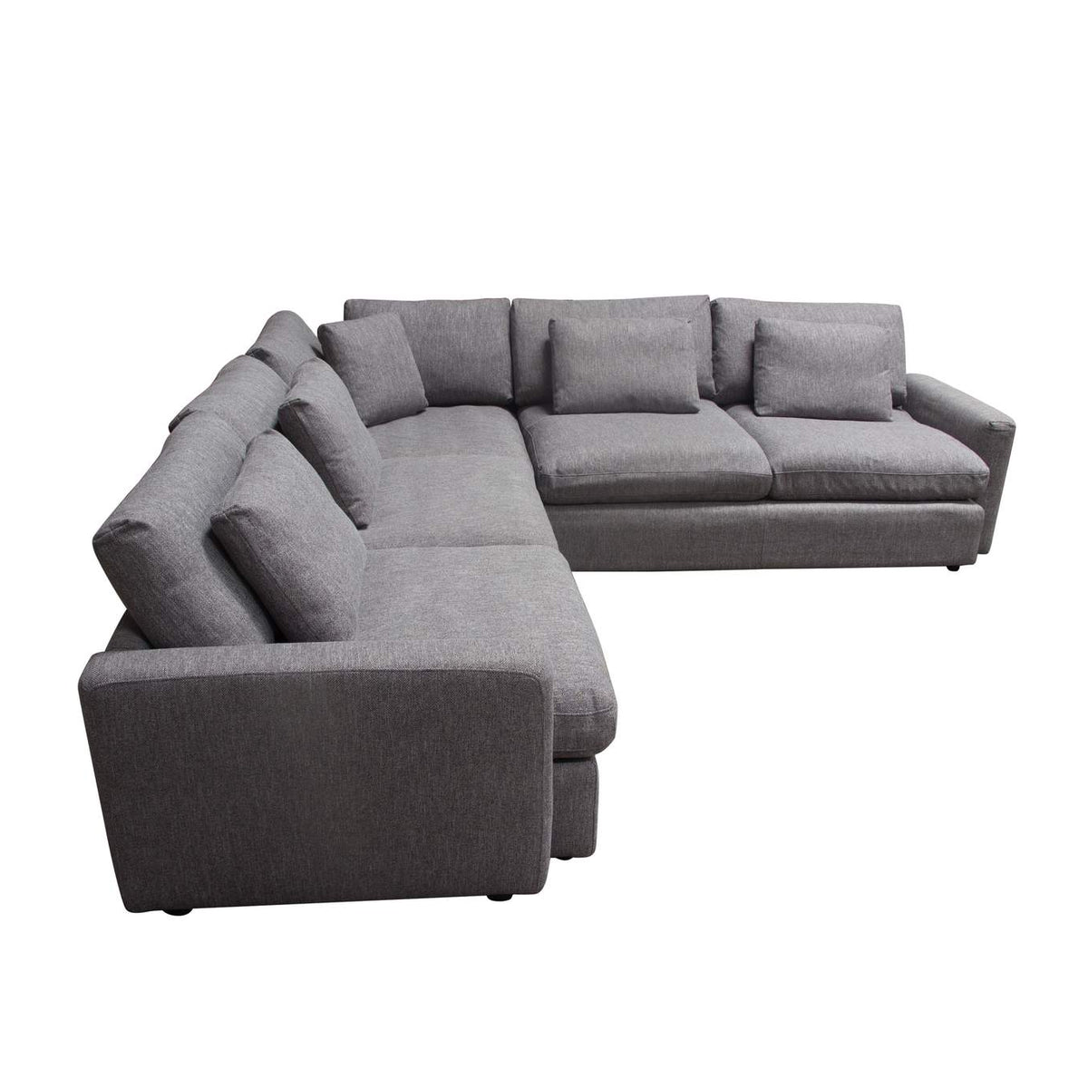 ARCADIAGR3PC Arcadia 3pc Corner Sectional W/ Feather Down Seating In Grey Fabric