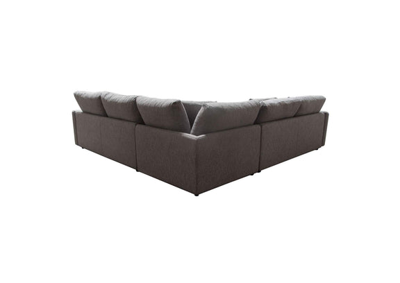 ARCADIAGR3PC Arcadia 3pc Corner Sectional W/ Feather Down Seating In Grey Fabric