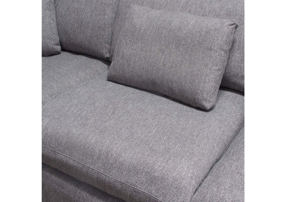 ARCADIAGR3PC Arcadia 3pc Corner Sectional W/ Feather Down Seating In Grey Fabric
