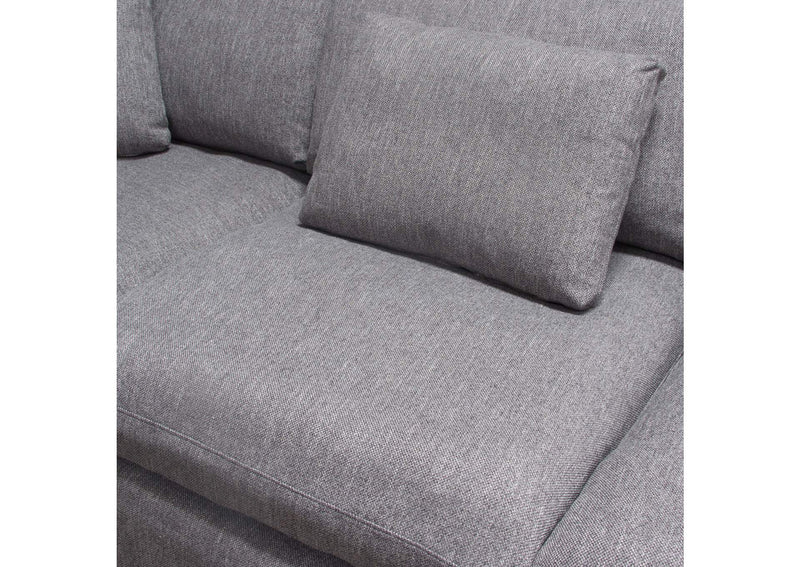 ARCADIAGR3PC Arcadia 3pc Corner Sectional W/ Feather Down Seating In Grey Fabric