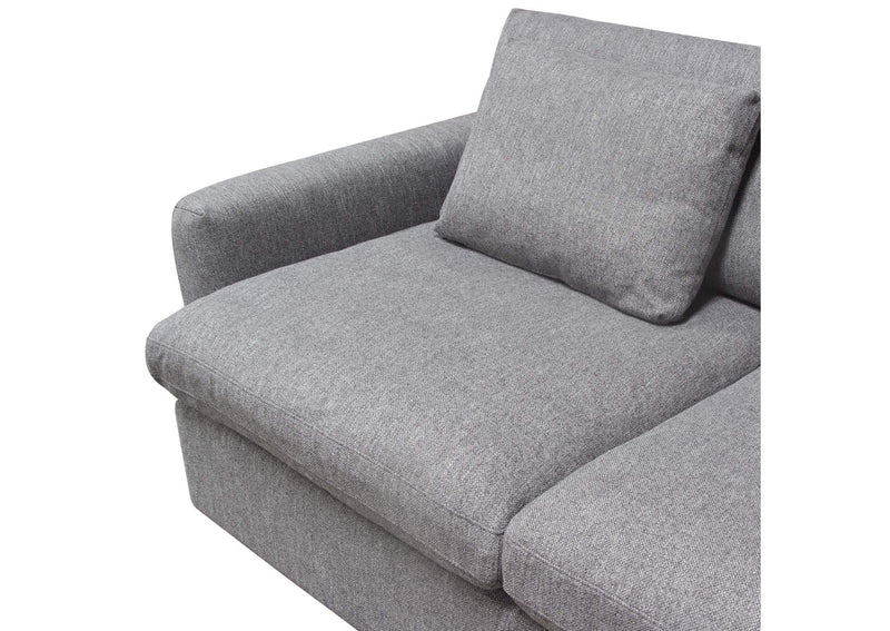 ARCADIAGR3PC Arcadia 3pc Corner Sectional W/ Feather Down Seating In Grey Fabric