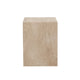 Ark Square Pedestal End Table in Genuine Beige Marble