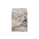 Ark Square Pedestal End Table in Genuine Viola Marble