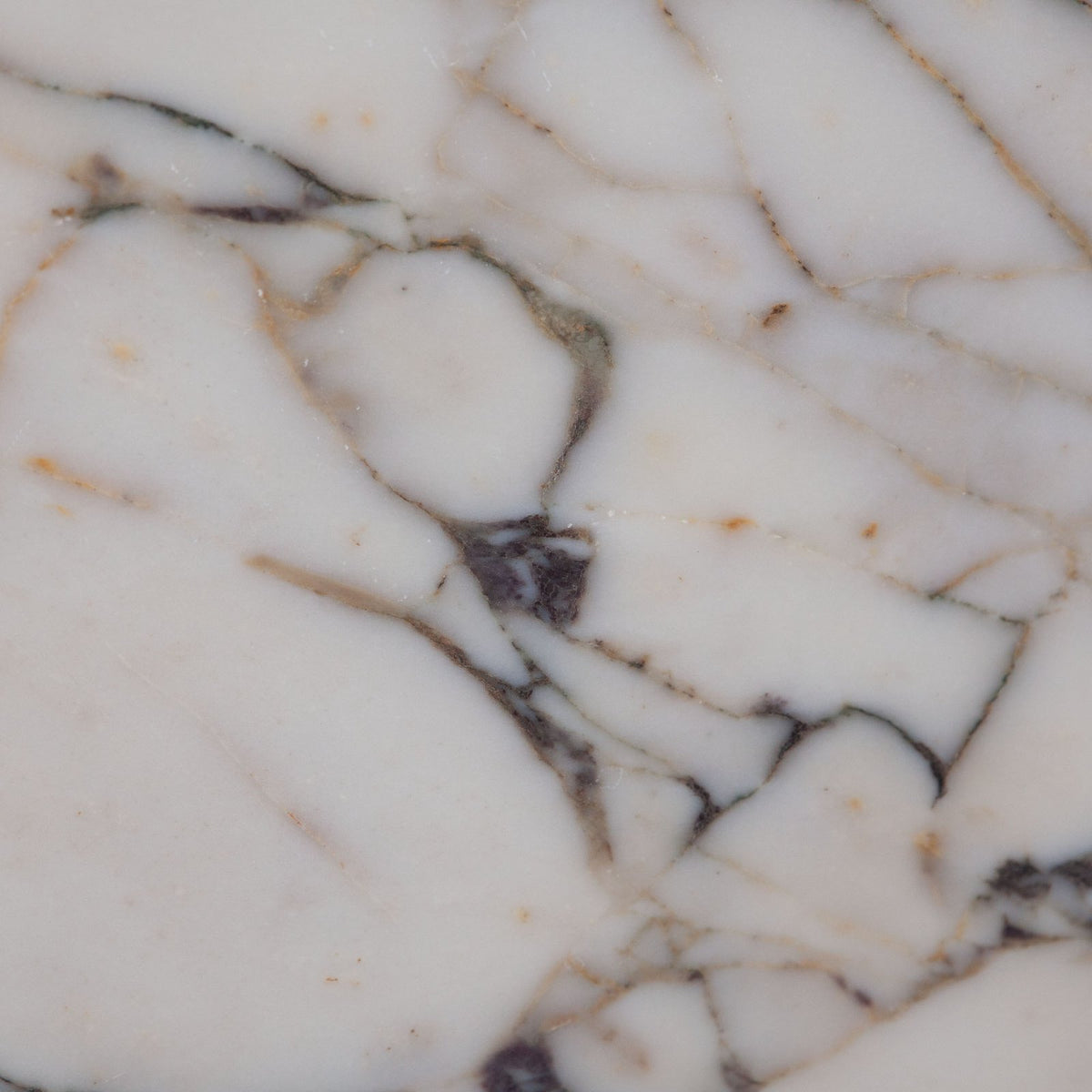 Ark Square Pedestal End Table in Genuine Viola Marble