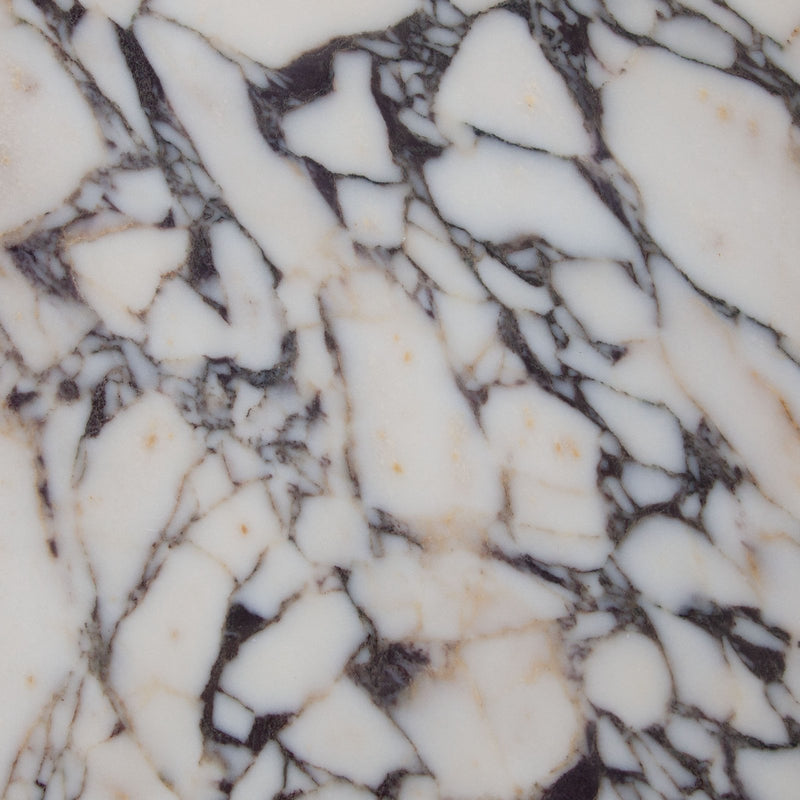 Ark Square Pedestal End Table in Genuine Viola Marble