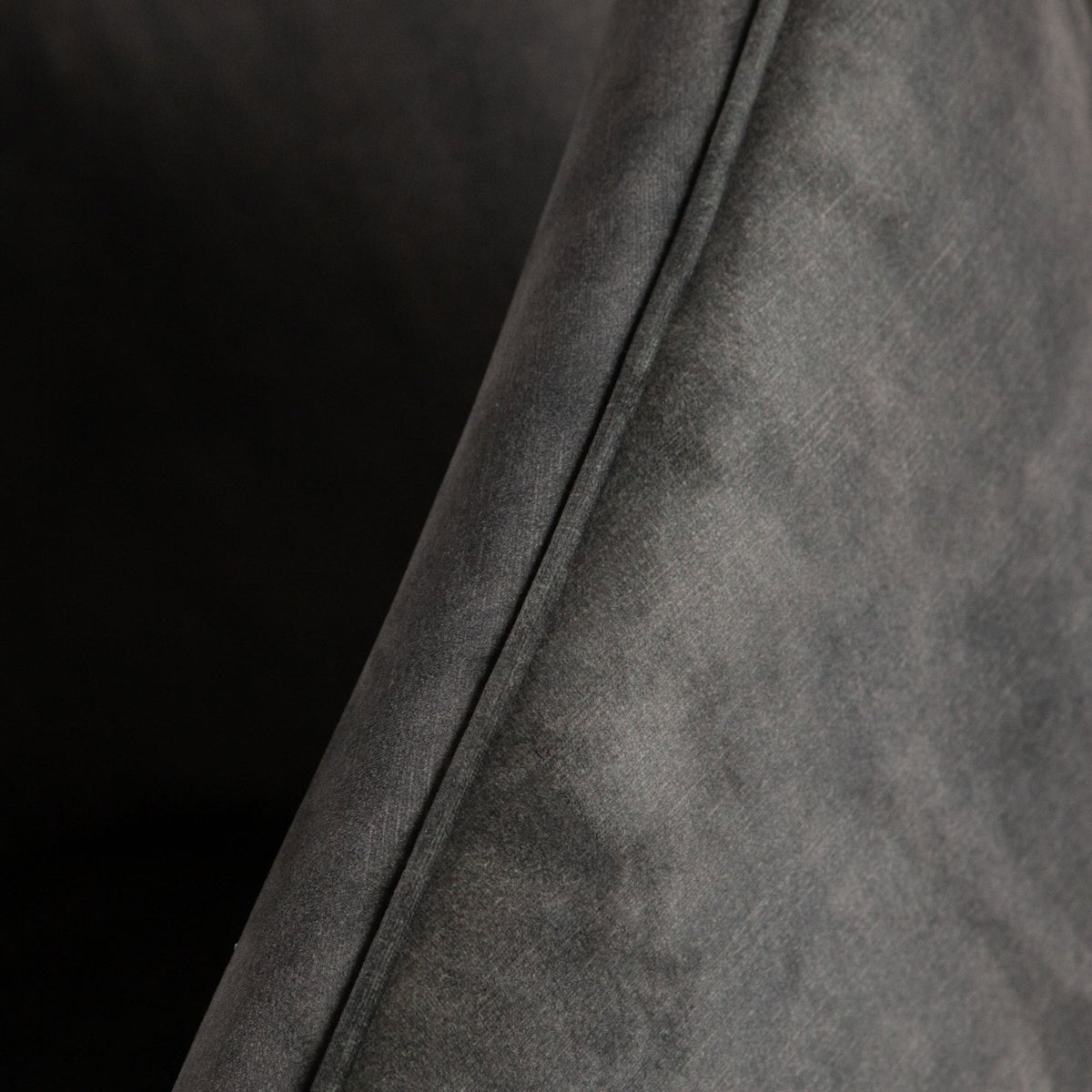 Avery Set of (2) Dining Chairs in Textured Grey Velvet w/ Black Metal Leg