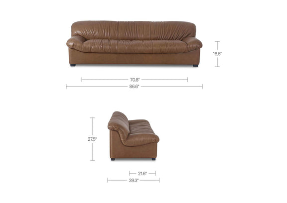 AZ-1005-03 Halston Sofa Tan Leather