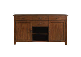DLU-BR-SB-AM Sunset Trading Simply Brook Sideboard Server | Amish Brown
