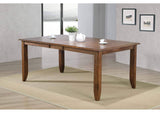 DLU-BR4272-AM Sunset Trading Simply Brook Extendable Dining Table | Amish Brown