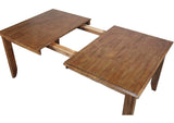 DLU-BR4272-C60-AMSB10PC Sunset Trading 10 Piece Simply Brook Extendable Table Dining Set | Sideboard | Amish Brown