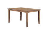DLU-BR3660-C60-BNAM6P Sunset Trading Simply Brook 6 Piece Rectangular Dining Set with Bench | Amish Brown Solid Wood | Seats 7