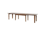 DLU-BR134-AM Sunset Trading Simply Brook 134" Rectangular Extendable Dining Table | Amish Brown