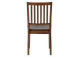 DLU-BR-C60-AM-2 Sunset Trading Simply Brook Slat Back Dining Chair | Set of 2 | Amish Brown