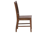 DLU-BR-C60-AM-2 Sunset Trading Simply Brook Slat Back Dining Chair | Set of 2 | Amish Brown