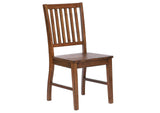 DLU-BR3660-C60-BNAM6P Sunset Trading Simply Brook 6 Piece Rectangular Dining Set with Bench | Amish Brown Solid Wood | Seats 7