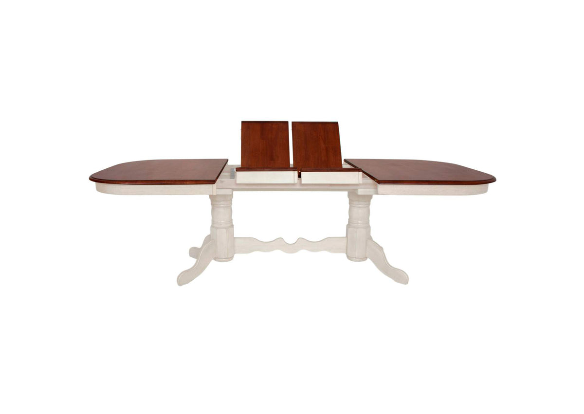 DLU-ADW4296-C30-AW7PC Sunset Trading Andrews 7 Piece Double Pedestal Extendable Dining Set