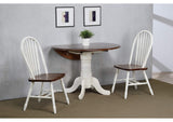 DLU-ADW4242-820-AW3PC Sunset Trading 3 Piece 42" Round Drop Leaf Dining Set with Arrowback Chairs