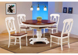 DLU-ADW4866-C50-AW5PC Sunset Trading 5 Piece Butterfly Leaf Dining Set with Napoleon Chairs