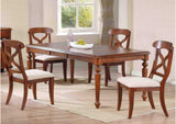 DLU-ADW4276-C12-CT5PC Sunset Trading 5 Piece Andrews Butterfly Leaf Dining Set | Chestnut