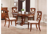 DLU-ADW4866-CT Sunset Trading Andrews Butterfly Leaf Dining Table | Chestnut Finish