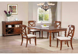 DLU-ADW4276-CT Sunset Trading Andrews Butterfly Leaf Dining Table | Chestnut Finish