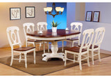 DLU-ADW4866-C50-AW7PC Sunset Trading 7 Piece Butterfly Leaf Dining Set with Napoleon Chairs