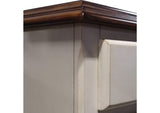 DLU-ADW-SER-AW Sunset Trading Andrews Server | Antique White with Chestnut Top