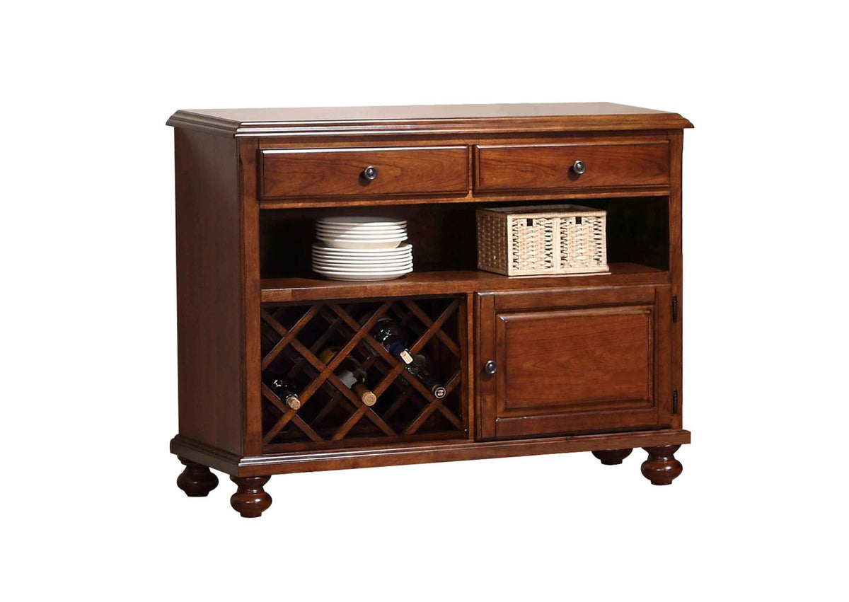 DLU-ADW-SER-CT Sunset Trading Andrews Server | Chestnut Finish