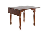 PK-ADW3448-C30-CT3P Sunset Trading Andrews 3 Piece 48" Rectangular Dining Set | Expandable Drop Leaf Table | Chestnut Brown | 2 Spindleback Chairs | Seats 6