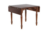 PK-ADW3448-820-CT3P Sunset Trading Andrews 3 Piece 48" Rectangular Dining Set | Expandable Drop Leaf Table | Chestnut Brown | 2 Arrowback Chairs | Seats 6
