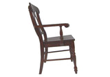 DLU-ADW-C50A-CT-2 Sunset Trading Andrews Napoleon Arm Chair | Chestnut | Set of 2
