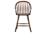 DLU-ADW-B3024A-CT-2 Sunset Trading Andrews 24" Counter Height Windsor Arm Stool | Distressed Chestnut Brown| Set of 2