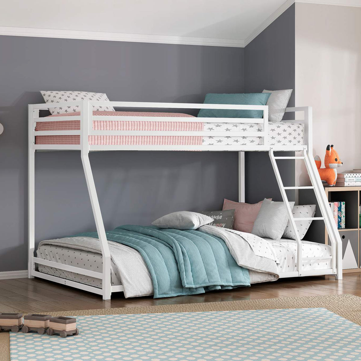 B2010WHTF-1 Jovie Twin/Full Bunk Bed