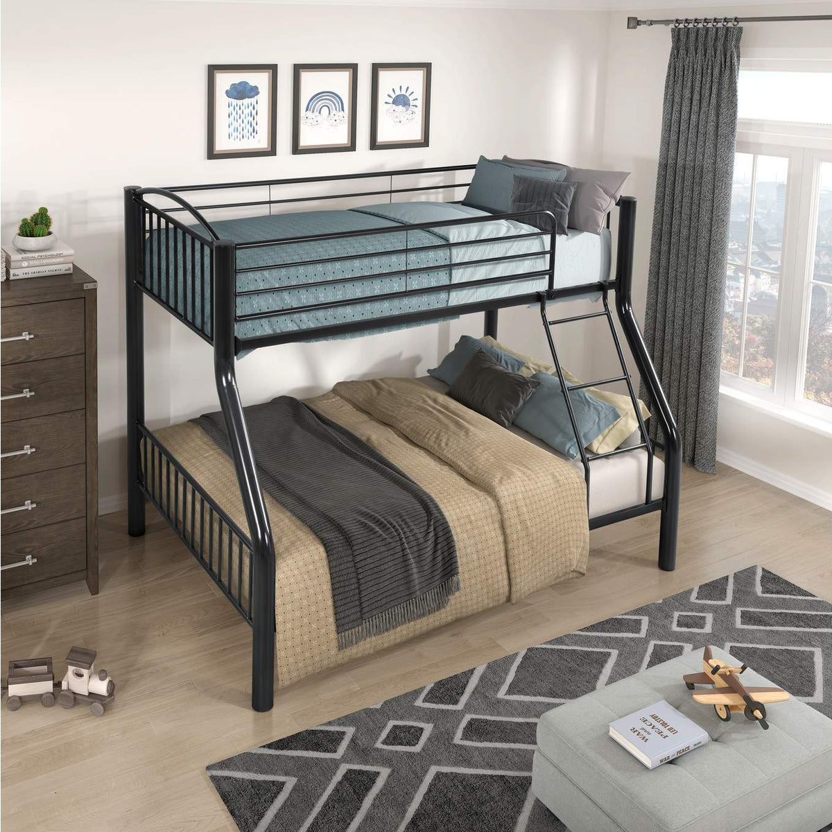 B2021BKTF-1 Beckett Twin/Full Bunk Bed