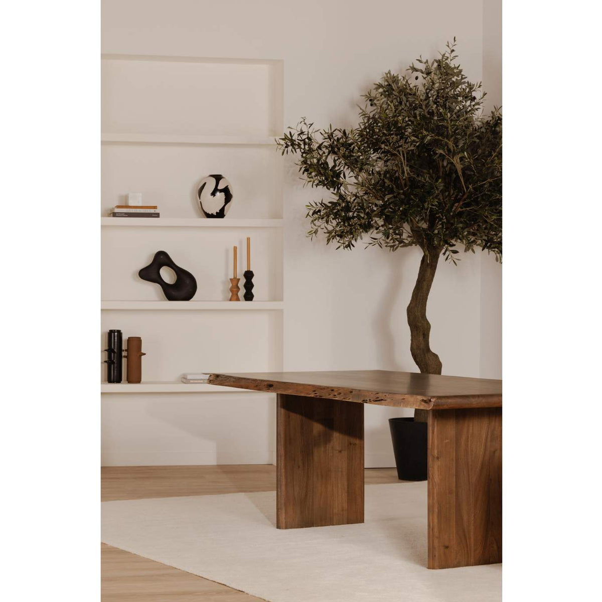 BB-1014-03-0 Lila Large Dining Table Brown
