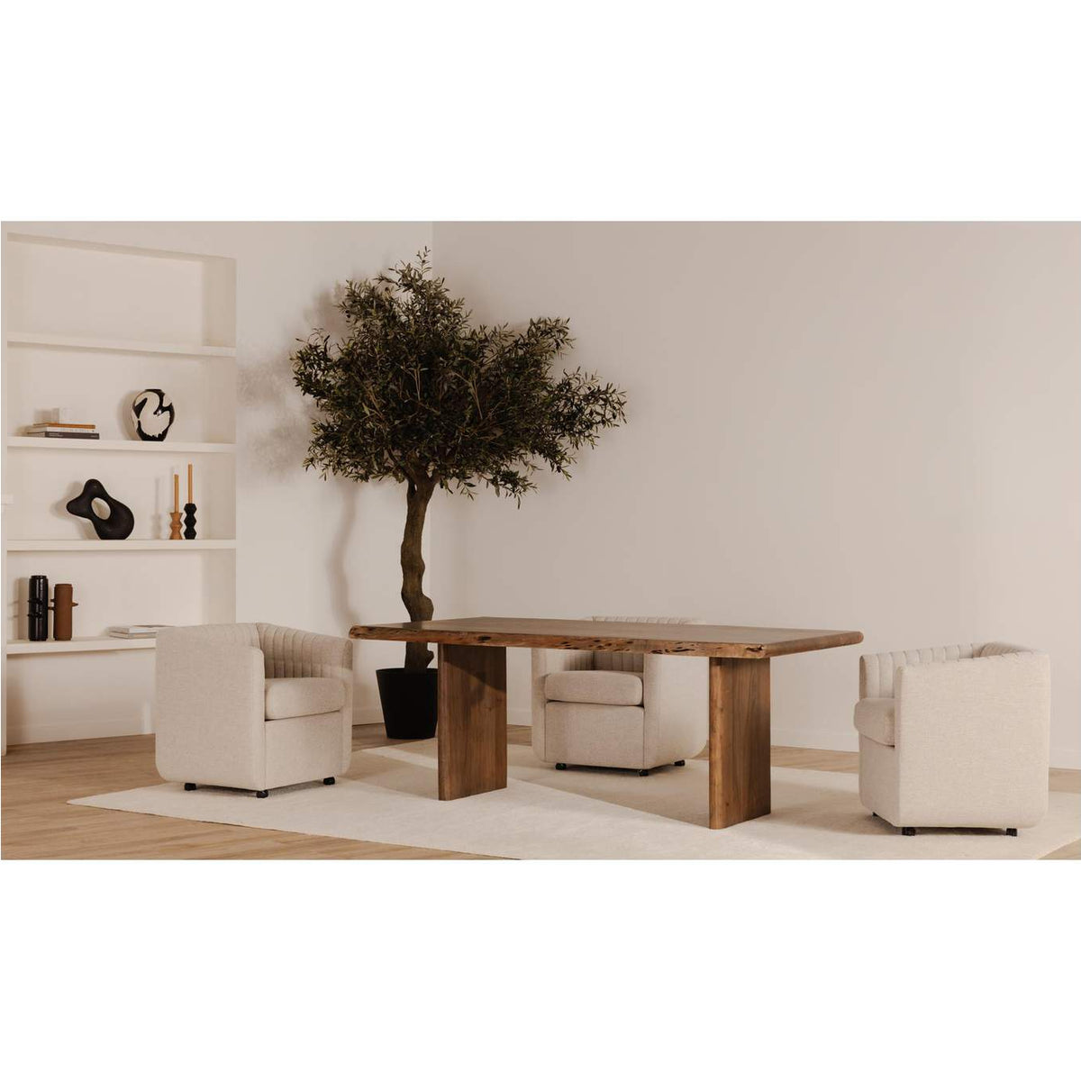 BB-1014-03-0 Lila Large Dining Table Brown