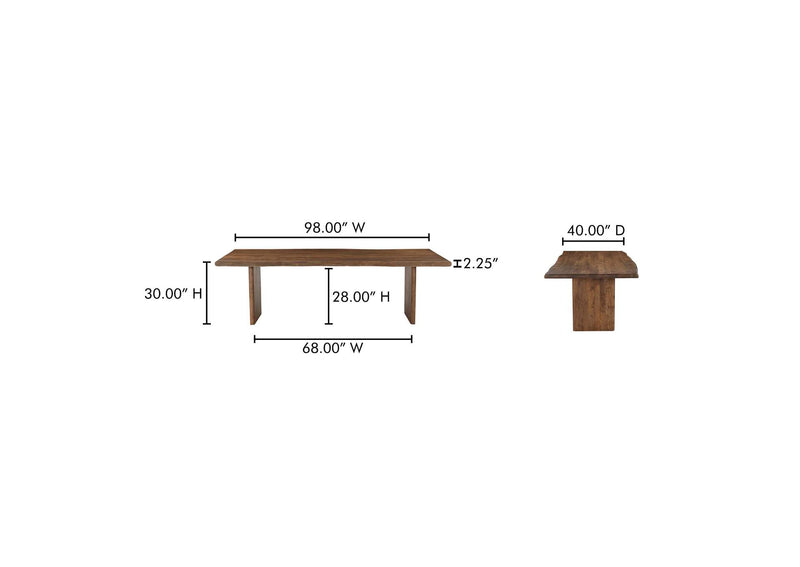 BB-1014-03-0 Lila Large Dining Table Brown