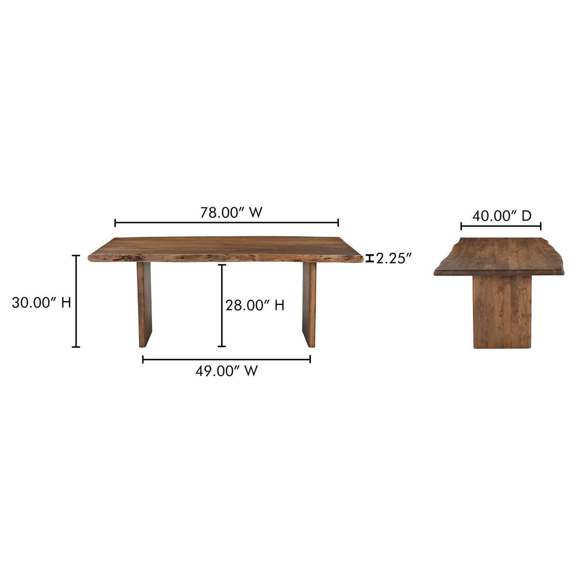 BB-1015-03-0 Lila Small Dining Table Brown