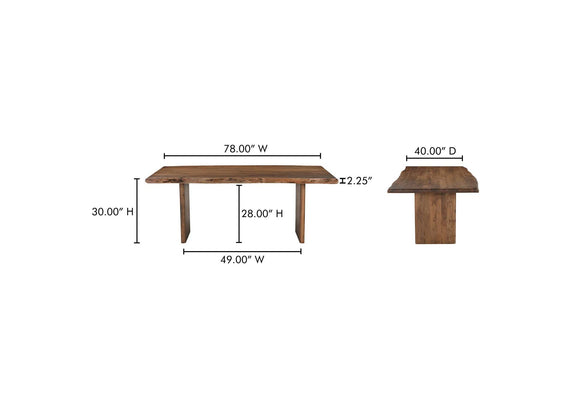 BB-1015-03-0 Lila Small Dining Table Brown