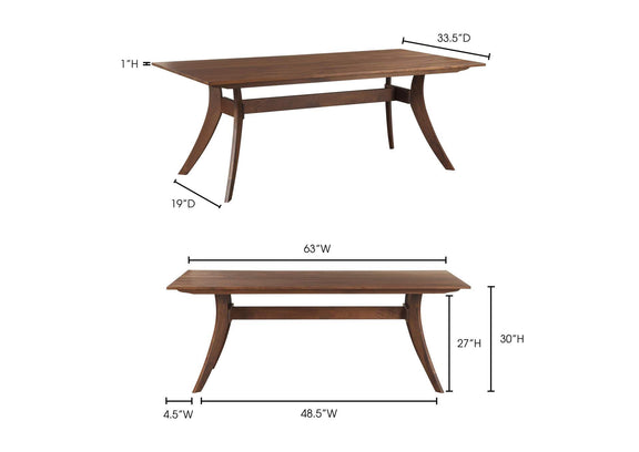 BC-1001-03 Florence Small Dining Table Brown