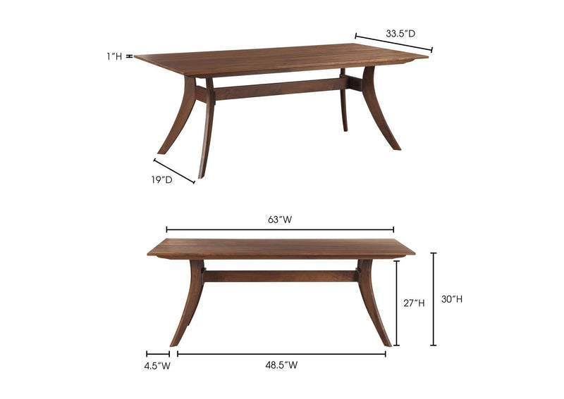 BC-1001-03 Florence Small Dining Table Brown