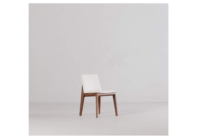 BC-1016-05 Deco Dining Chair Cream White PVC - Set Of Two