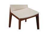 BC-1016-05 Deco Dining Chair Cream White PVC - Set Of Two