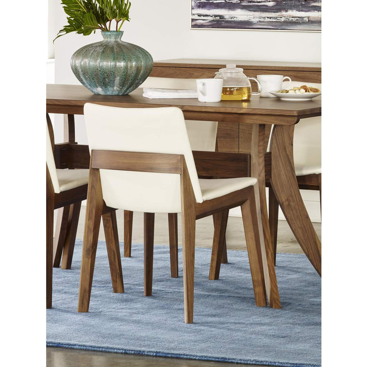 BC-1016-05 Deco Dining Chair Cream White PVC - Set Of Two