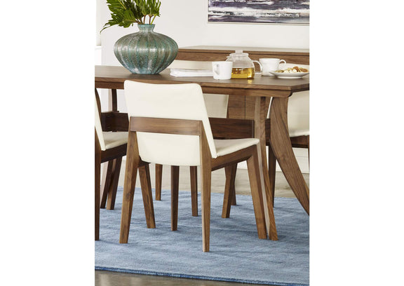 BC-1016-05 Deco Dining Chair Cream White PVC - Set Of Two