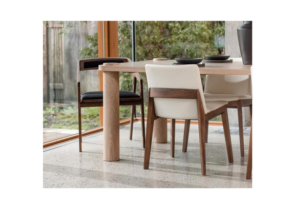 BC-1016-05 Deco Dining Chair Cream White PVC - Set Of Two