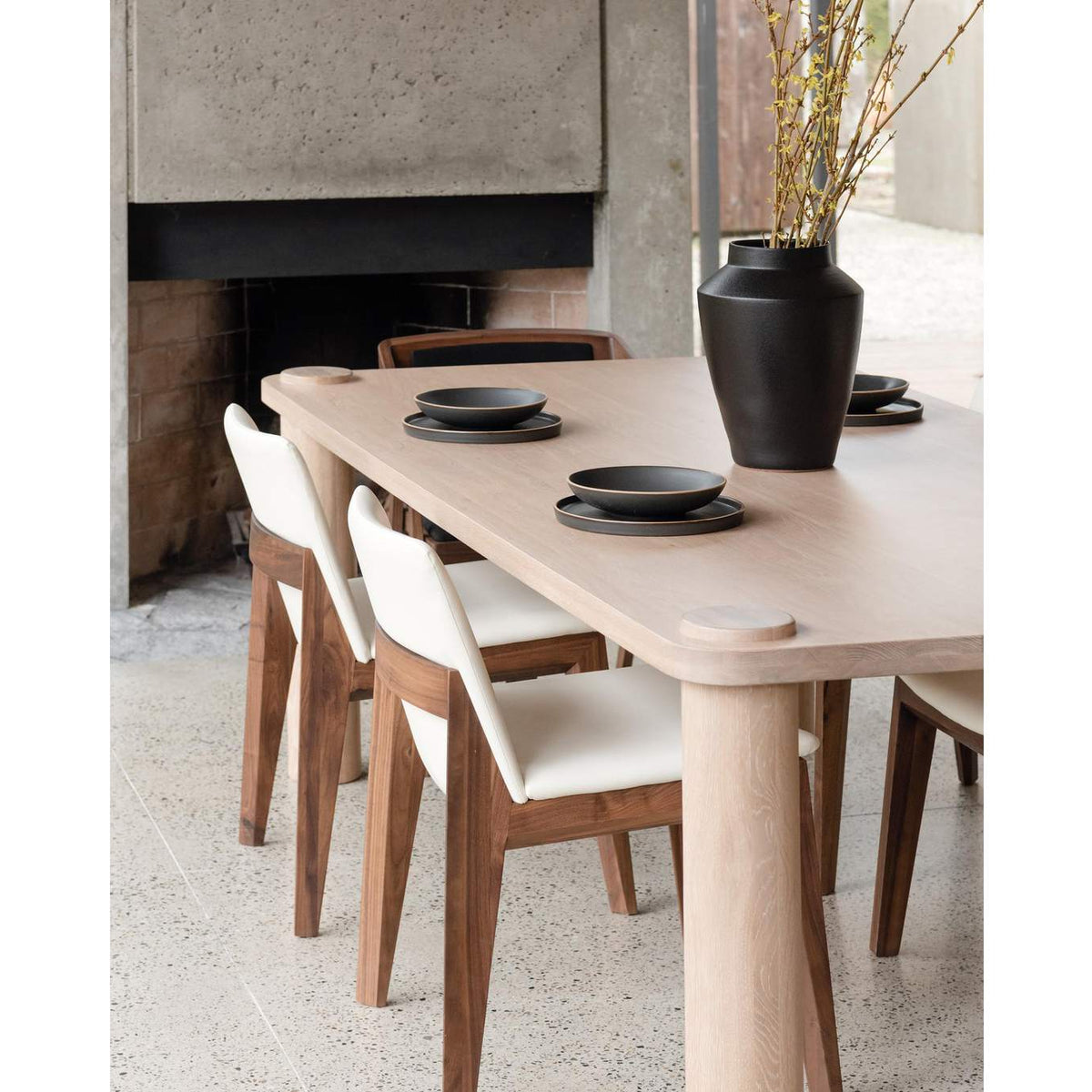 BC-1016-05 Deco Dining Chair Cream White PVC - Set Of Two